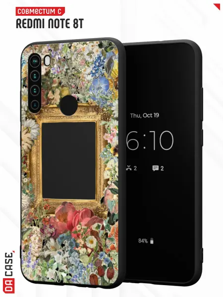 DACase Чехол на Redmi Note 8T с принтом Цветы