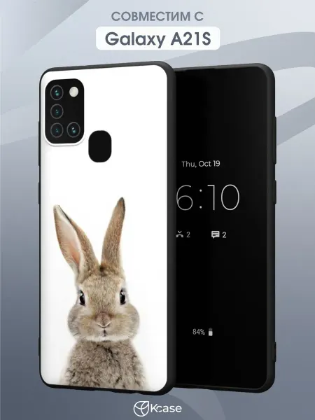 Kcase Чехол на Samsung A21S с принтом Кролик
