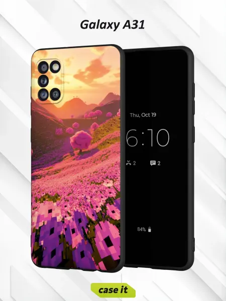 Case it Чехол на Samsung A31с принтом Пиксельные поля
