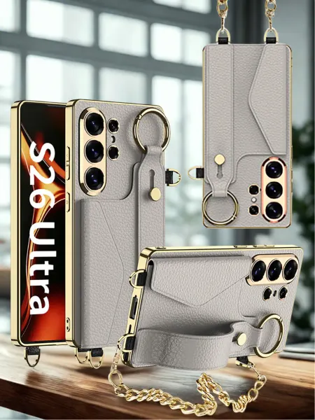 AksPhone Чехол на Samsung S26 Ultra с цепочкой кардхолдер