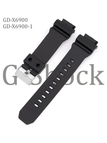 Haspic Ремешок для часов Casio GD-X6900 черный серебристая пряжка
