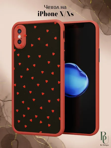 Be Unique Чехол бампер на iPhone X и XS Сердечки