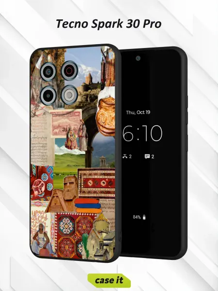 Case it Чехол на Tecno Spark 30 Proс принтом Коллаж