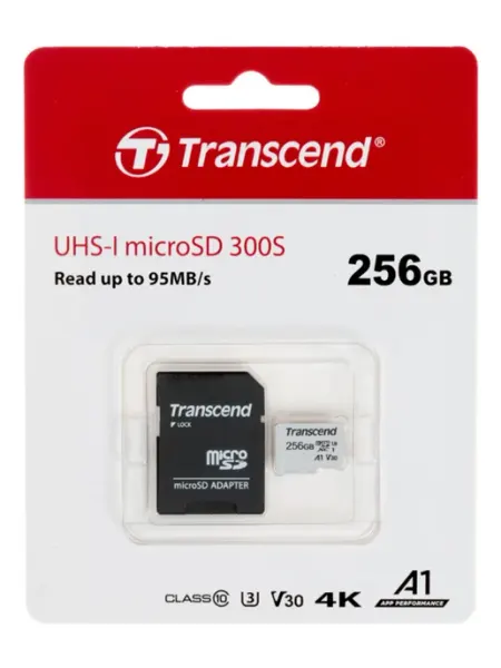 Transcend Карта памяти 300S microSDXC (TS256GUSD300S-A), 256 ГБ