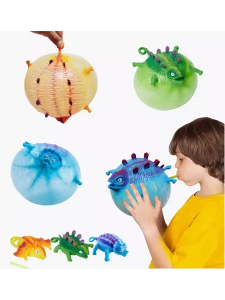 1TOY Игрушка надувной антистресс Дутики Динозавр размер 30 см