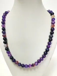 Бусы из натур. фиолет. агата, диам.6мм, дл.50см