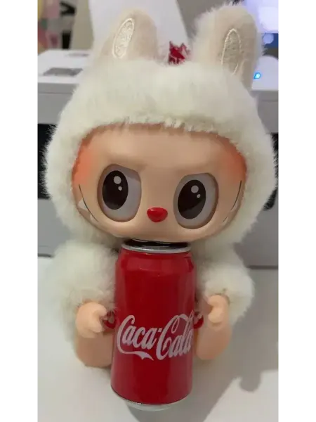 -Мягкая игрушка брелок Лабубу Coca-Cola