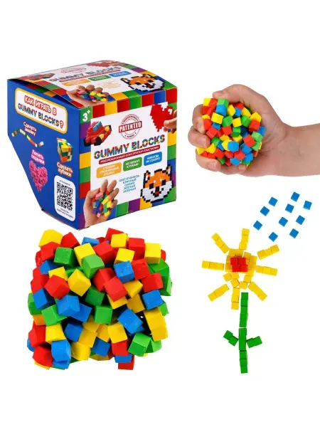 1TOY Конструктор-пластилин GUMMY BLOCKS 4 цвета