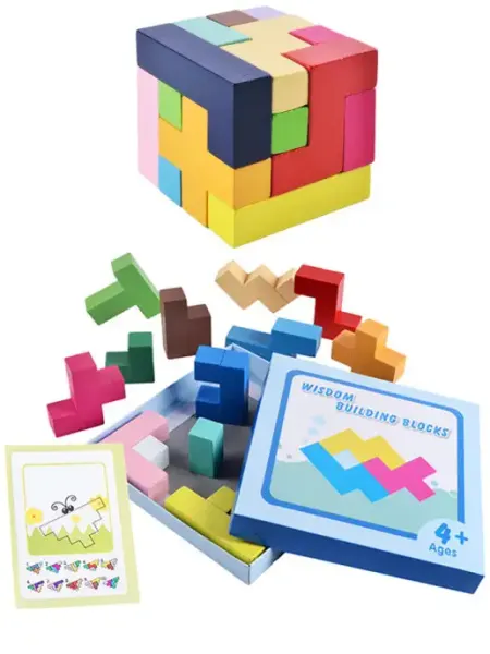 TaKKi Toys Головоломка тетрис 3D кубик 2 в1 танграм