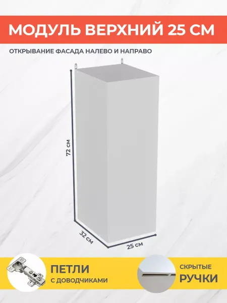 КРАФТМЕБЕЛЬ Навесной модуль 25см Лофт В250 кухонный гарнитур
