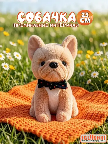 IGLUSHKI Собака игрушка мягкая реалистичная