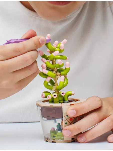 LEGO Конструктор суккулент кактус, лего цветы, подарок девочке
