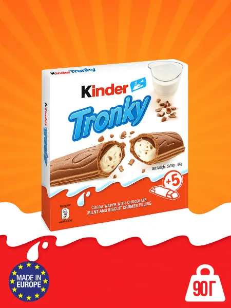 Kinder Киндер Tronky, вафли с кремовой начинкой 90 г