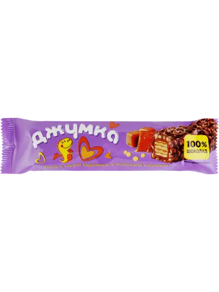 ДЖУМКА Батончик вафельный с мягкой карамелью и воздушной