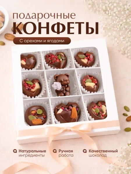 Набор шоколадных конфет ручной работы