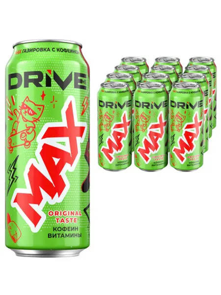 Напиток Drive Me Max газированный 449мл x 12 шт