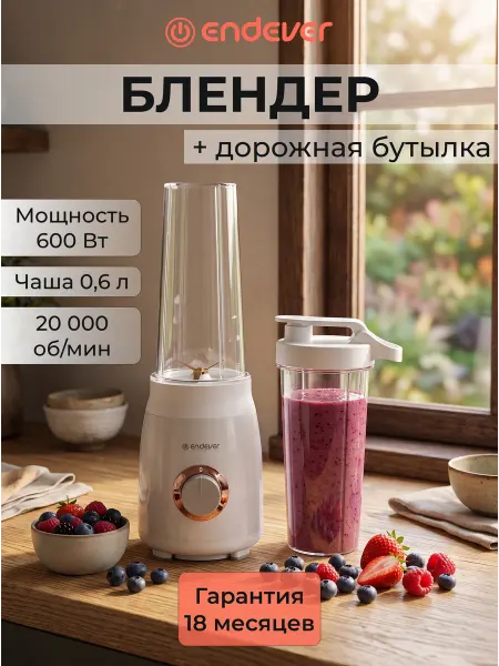 Endever Блендер для смузи и коктейлей стационарный мощный SIGMA-205