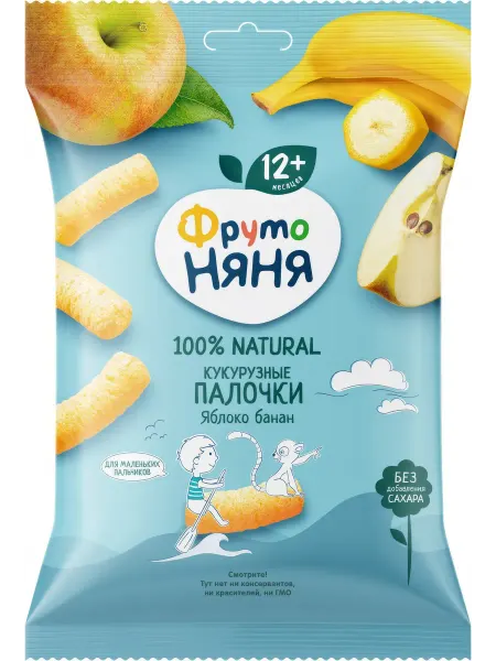 Палочки кукурузные ФрутоНяня Яблоко и банан