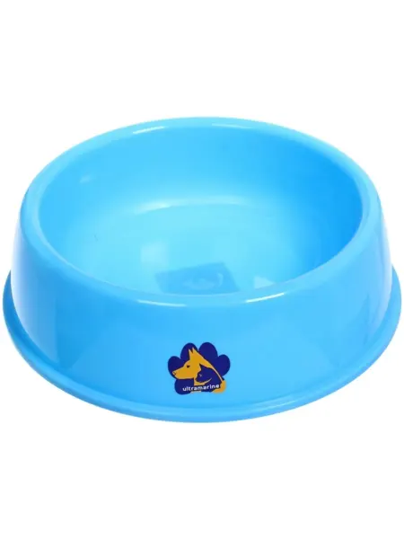 HOME & HEARTH Пластиковая миска для животных голубая 21х6,5 см