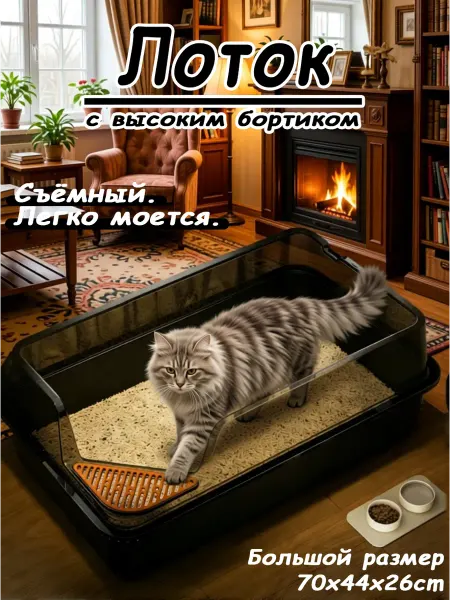 IKEA Большой лоток для кошек мейн-кун и других крупных пород