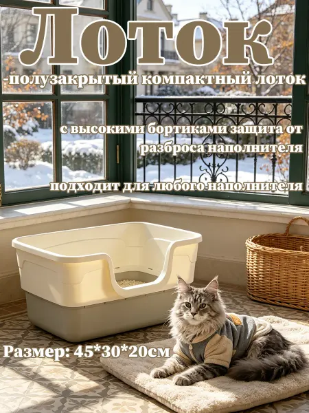 IKEA Компактный лоток-туалет низкий порог, высокие бортики