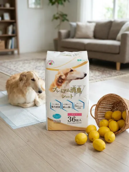 Japan Premium Pet Пеленки пятислойные для собак с лимонной кислотой 36 шт