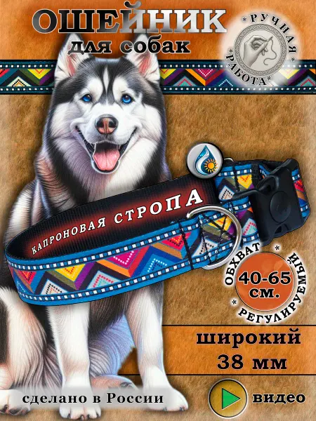 Ошейник для собак средних и крупных пород двухслойный
