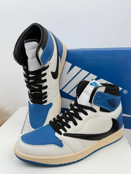 Nike Кроссовки AIR JORDAN 1 синие кеды