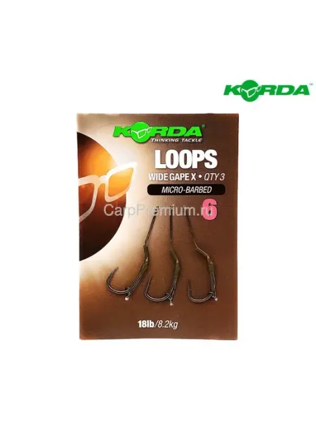 Korda Готовый карповый поводок снасти Корда 18lb Размер 6 3шт