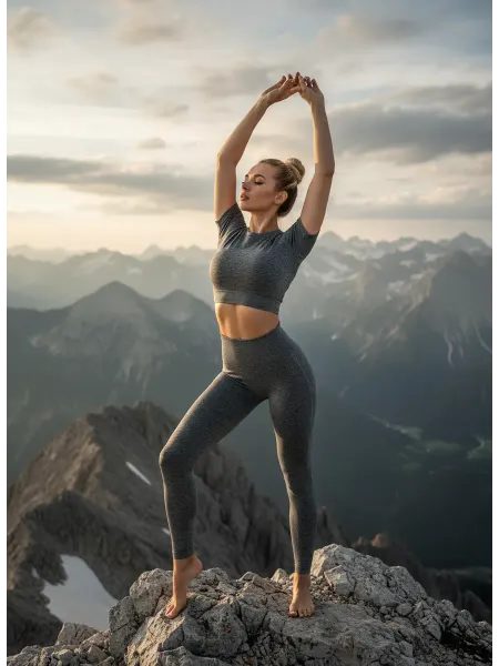 Tendo Sport Костюм для фитнеса и йоги кроп-топ и лосины комплект