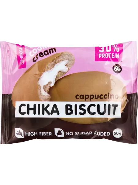 Chikalab Печенье бисквитное протеиновое Cappuccino, 50г, 2шт