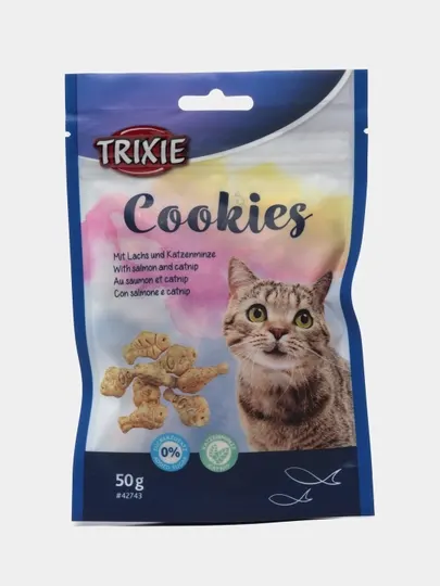Печенье с лососем и кошачьей мятой Trixie Cookies, 50 г