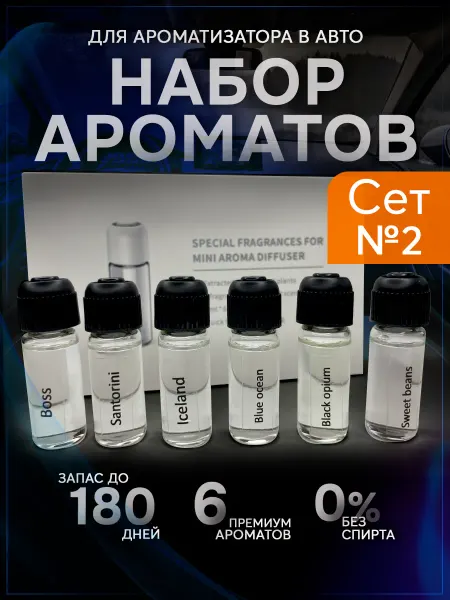 TRENDIKA Набор ароматов для автомобильного ароматизатора, сет № 2
