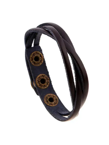 Braided Bracelets Браслет "Коса" коричневый