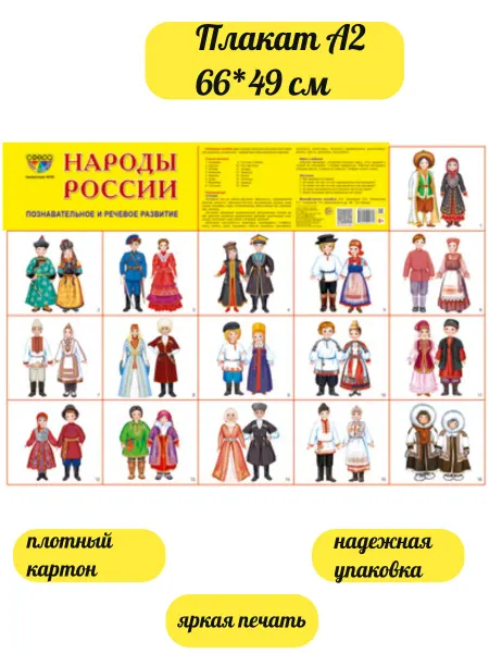 Мир Праздника Плакат А2 Народы России