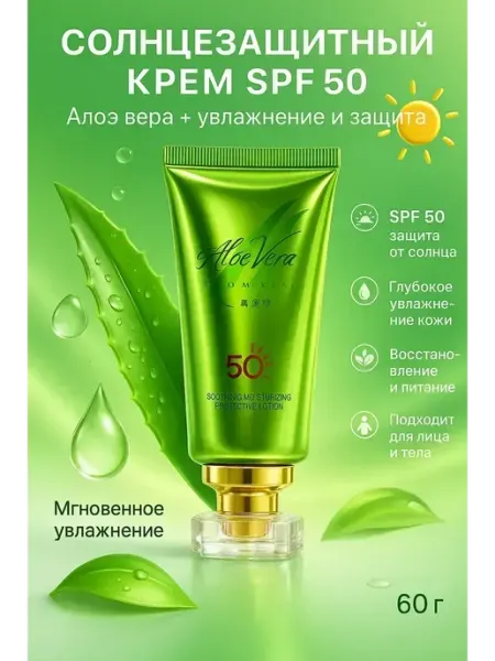 NAILYA Солнцезащитный крем с алоэ вера SPF 50