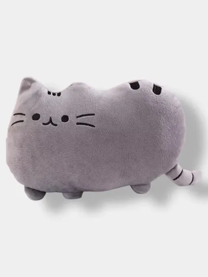 Мягкая игрушка Кот Пушин (Pusheen), плюшевый серый котик антистресс,подушка-обнимашка 50см