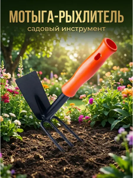 KomVi Home Рыхлитель комбинированный садовый с тяпкой