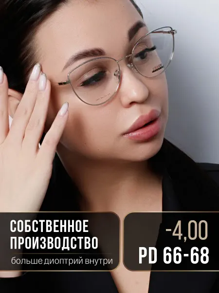 ЛинзОчки Очки для зрения корригирующие -4.00 рц 66-68