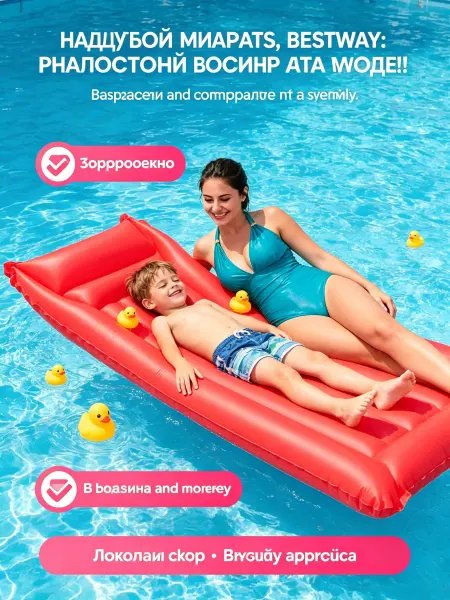 Bestway Пляжный матрас надувной — для отдыха на волнах