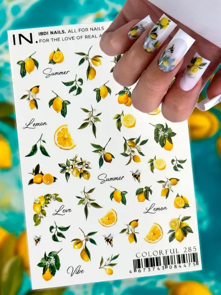 IBDI NAILS Слайдеры наклейки для ногтей лимоны