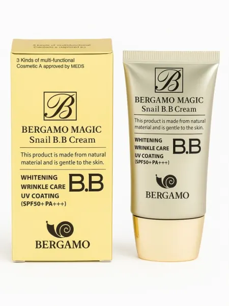 BB-крем Bergamo Magic Snail с муцином улитки, SPF 50+, тональная основа, 50 мл