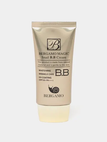 Тональный BB крем для лица Bergamo Magic Snail SPF 50+ PA+++, 50 мл