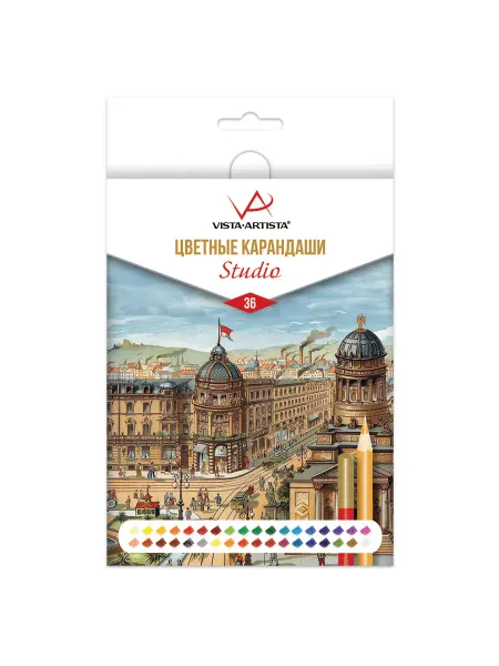 Vista-Artista Studio карандаши цветные для рисования, 36 цветов VACPS-36