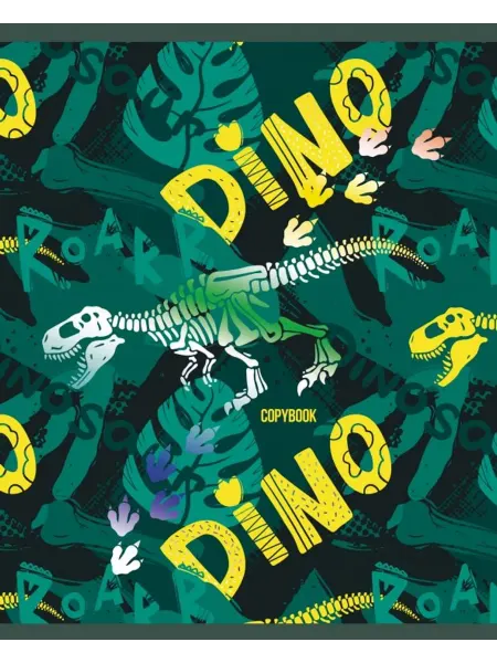 LISTOFF Тетрадь Динозавры, 48 листов, клетка, в ассортименте