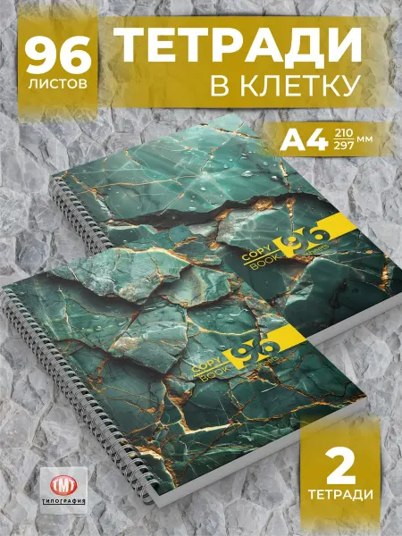 Типография ТМТ Тетрадь 96 листов в клетку А4 общая 2 шт