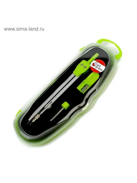 Комплект для черчения циркуль грифель точилка