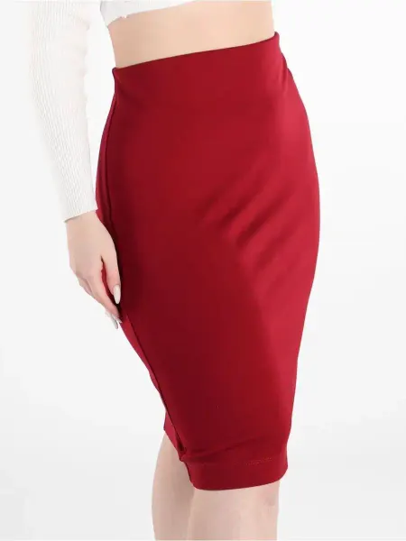 Deb collection Офисная юбка карандаш красного цвета