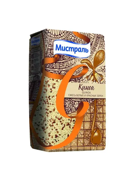 МИСТРАЛЬ Киноа смесь белых и красных зерен 500 г