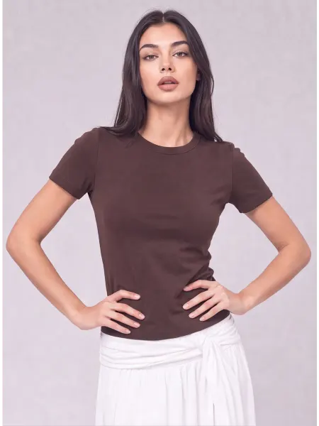 SABCOLLECTION Футболка в стиле скимс базовая облегающая
